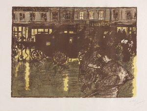 Street at Evening in the Rain