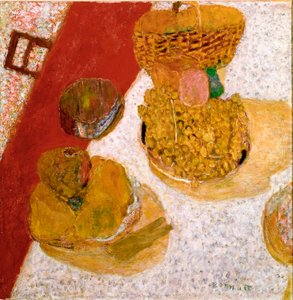 Table corner Still Life of Fruit by Pierre Bonnard