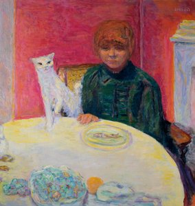 Woman with a Cat by Pierre Bonnard