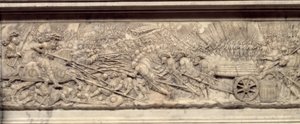 The Battle of Marignan in 1515. Tomb of the Heart of the King of France Francois I: Low relief by Pierre Bontemps by Pierre Bontemps