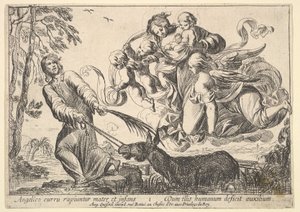 Angels Lifting Virgin and Child by Pierre Brebiette