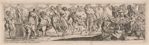 Dancing Nymphs and Satyrs by Pierre Brebiette