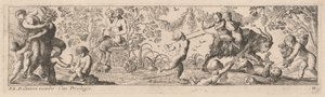 Putti and Satyrs Shooting Arrows by Pierre Brebiette