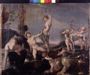 The hunt of Meleagra with the wild boar
