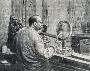 A medalist using a kind of pantograph milling machine by Pierre Calmettes