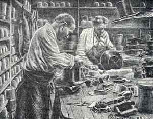 Silk Top hats manufactury by Pierre Calmettes