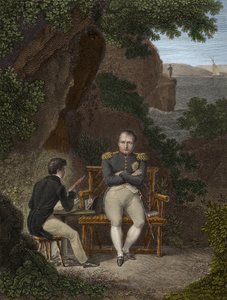Napoleon I in Exile at Saint Helena Dictating His Memoirs to Emmanuel Pons de Las Cases by Pierre Charles Bacquoy