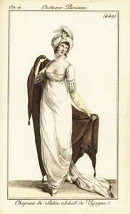 Merveilleuse in opera gown, Paris by Pierre Charles Baquoy