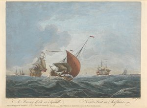 A Strong Gale or Squall by Pierre Charles Canot