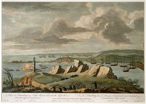 A view of Louisburg in North America taken near the Light House when that City was besieged in 1758