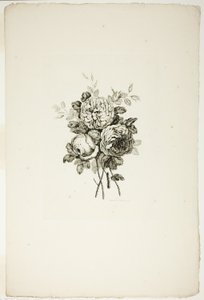 Bouquet with Roses, from Collection of Different Bouquets of Flowers, Invented and Drawn by Jean Pillement and Engraved by P. C. Canot