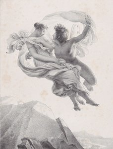 Zephyr and Psyche by Pierre Claude François Delorme