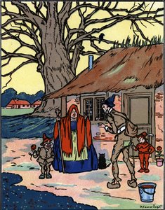 The Flight of Picrochole Who Meets an Old Witch (Illustration by Pierre Couselles from 