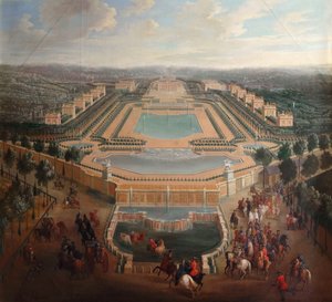 General view of the chateau and pavilions at Marly