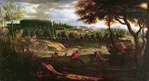 Louis XIV Hunting at Marly with a View of Chateau Vieux de Saint Germain