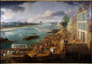 View of Paris, taken from the Quai de la Rapee in 1716 (detail). Painting by Pierre Denis Martin. Paris, Musee Carnavalet by Pierre Denis Martin
