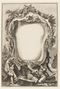 Cartouche Surrounded by Elements of Naval Commerce