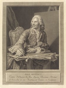 Jean Restout by Pierre Etienne Moitte after Maurice Quentin de La Tour