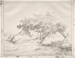 Cherry Tree at Blau by Pierre Etienne Theodore Rousseau