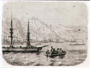 View of Quebec in the 1860s by Pierre Eugene (after) Grandsire