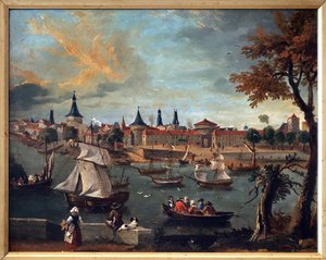 The Port of Libourne in the 18th Century by Pierre Fournier