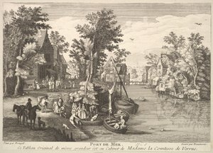 Sea Port after the painting in the collection of Madame la Comtesse de Verrue by Pierre Francois Beaumont