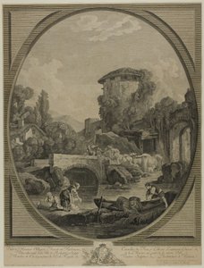 Landscape with a Bridge and a Dovecote by Pierre Francois Laurent