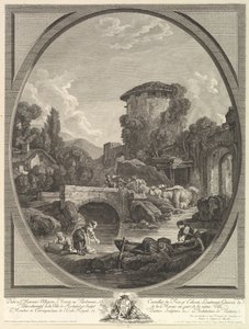 Landscape with a Bridge and a Dovecote by Pierre Francois Laurent