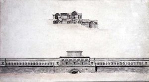 Design for a Neo-Classical Palace by Pierre Francois Leonard Fontaine