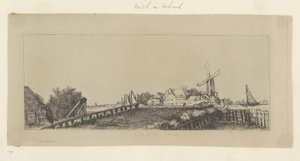 Landscape with a Wooden Bridge and Mill by Pierre François Basan (workshop of)