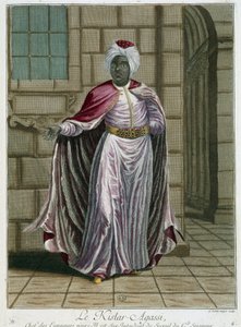 Portrait of the Kistar-Agassi (chief of the eunuchs) - in Collection of 100 prints representing different nations of the Levant in 1707 and 1708 by orders of M. de Frriol, ambassador of the king at the Porte and updated in 1712-13 by the care of M. Le H