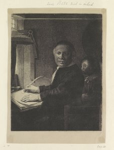 Portrait of the Writing Master Lieven Willemsz. van Coppenol: Small Plate