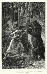 Duke Godefroy Always Stood, Defending Himself Fiercely by Pierre Fritel