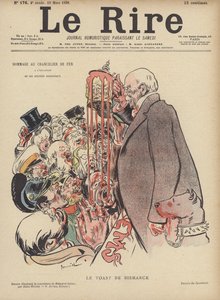The Toast of Bismarck, Illustration for Le Rire by Pierre Georges Jeanniot