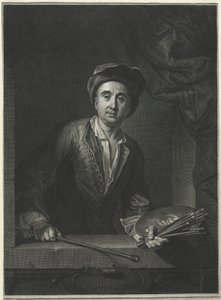François de Troy, After a Self-Portrait by Pierre Imbert Drevet