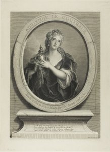 Portrait of Adrienne Le Couvreur by Pierre Imbert Drevet