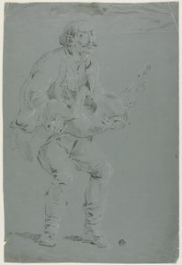 Man Carrying a Dead Dog by Pierre Jacques Volaire