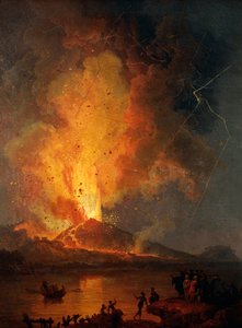 View of Vesuvius Erupting
