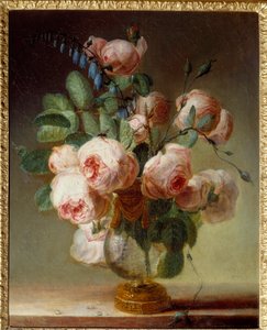 The flower vase. A bouquet of peonies.