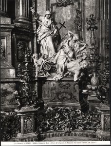 The Altar of St. Ignatius of Loyola, Detail of the Victory of Catholic Truth over Heresy by Pierre Legros