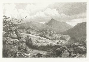 The Cemetery at Baden-Baden by Pierre Louis Dubourcq