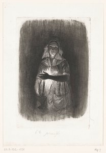 Maid with a Burning Candle by Pierre Louis Dubourcq