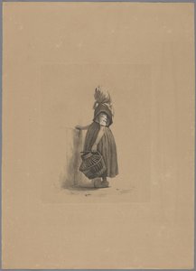 Standing Girl with Poultry Basket by Pierre Louis Dubourcq