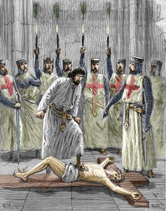 Heresie of the Templars: Representation of a Ceremony of Entry of a Knight into the Order of the Temple by Pierre Mejanel