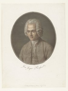 Portrait of Jean-Jacques Rousseau (series title: Collection of Great Men) by Pierre Michel Alix