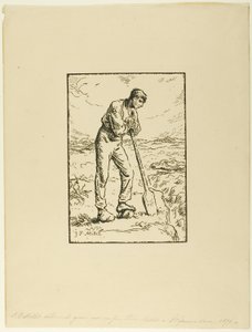 Digger Leaning on His Spade by Pierre Millet