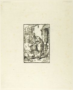 Woman Filling Water-Cans