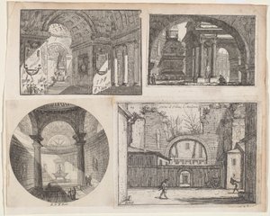 Porch Before a Circular Temple by Pierre Moreau