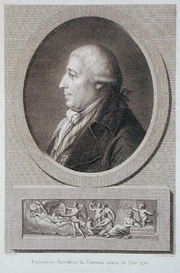 Portrait of Francesco Bartolozzi (1727-1815) engraved by Jacques Brouillard (1744-1806) by Pierre Noel Violet
