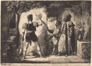 Artist Drawing a Man in Turkish Dress by Pierre Nolasque Bergeret
